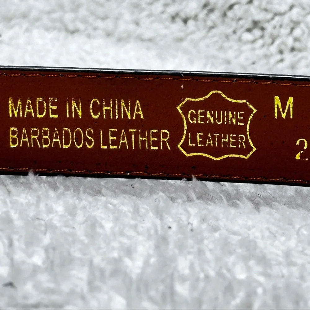 Men’s Black Leather Dress Business Belt, Silver Tone Buckle, 34-36 NWT